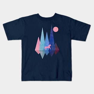 Horse and mountains Kids T-Shirt